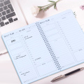 Blue Daily Weekly Agenda Notebooks Fexible PVC Hard Shell Personal Diary Shedule Agenda Notepad Nicht-datiertes Notizbuch